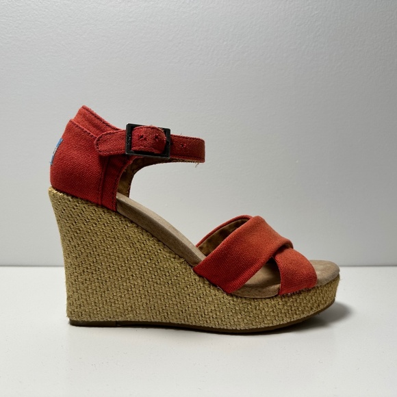 TOMS - Wedge Sandals - Size 5.5 - Picture 1 of 5